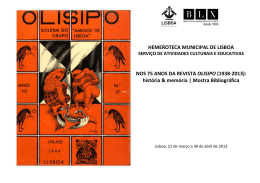 hist&oacute;ria & mem&oacute;ria | Mostra Bibliogr&aacute;fica