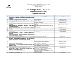 &bull; Unidade Varginha &bull; XXV META | Trabalhos - DEPT - Cefet-MG