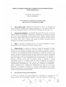 aRASIL EcoDIESEL IND&Uacute;STRIA E coM&Eacute;Rcto DE
