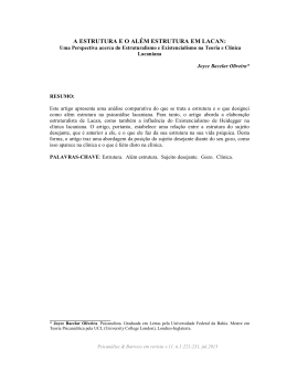 a estrutura e o al&eacute;m estrutura em lacan