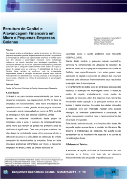 Estrutura de Capital e Alavancagem Financeira em Micro e