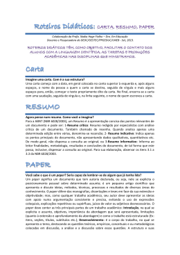 Imagine uma carta. Com &eacute; a sua estrutura? Uma carta