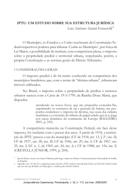 IPTU: UM ESTUDO SOBRE SUA ESTRUTURA JUR&Iacute;DICA