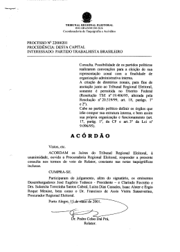 PROCESSO NQ 22000201 - Tribunal Regional Eleitoral do Rio