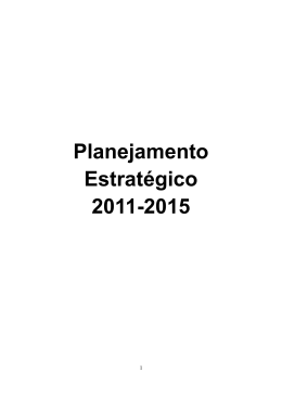 Planejamento Estratégico 2011-2015