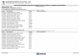 Resultado Preliminar - Reserva De Vagas - Sexta Chamada