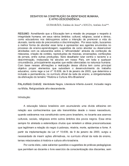 Desafios na construção da identidade humana
