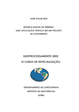 Modelo Digital de Terreno - Universidade Federal de Minas Gerais