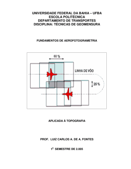 Aerofotogrametria - Universidade Federal da Bahia