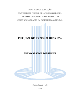 estudo de eros&atilde;o h&iacute;drica bruno nespoli rodrigues