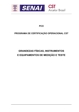 grandezas f&iacute;sicas, instrumentos e equipamentos de