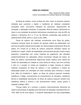 FIBRA DE CARBONO - Instituto Mau&aacute; de Tecnologia