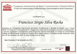 Francisco Sérgio Silva Rocha - II Congresso Internacional de Direito