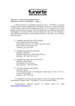 Edital da 1&ordf; Convoca&ccedil;&atilde;o