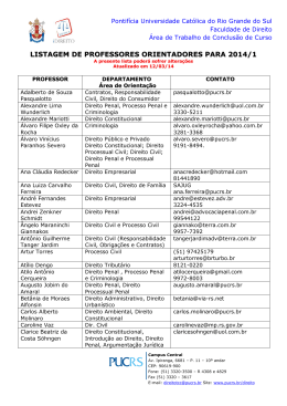Professores em Regime Especial de Trabalho (T/DE)