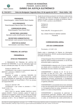 22 - Tribunal de Justiça de Rondônia