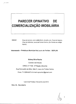 Laudos de Avalia&ccedil;&atilde;o de Sidney Silva Rocha