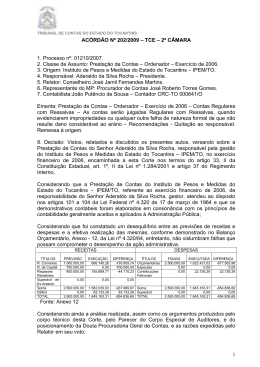 1 ACÓRDÃO Nº 202/2009 - Tribunal de Contas do Estado do