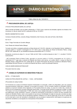Di&aacute;rio oficial do dia 13/03/2013 PROCURADOR