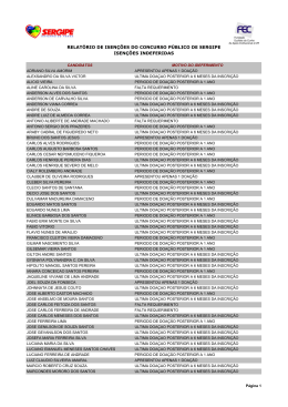 relatório de isenções do concurso público de sergipe