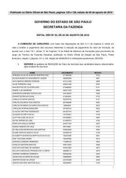 Defer. Indefer. Requer. Redu&ccedil;&atilde;o Pag. Valor Insc., ap&oacute;s An&aacute;lise
