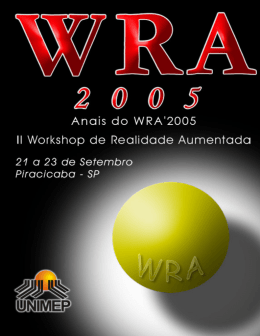 Capa e Sumário dos Anais do WRA2006 em