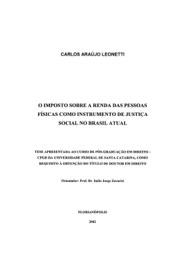 o imposto sobre a renda das pessoas físicas como instrumento de