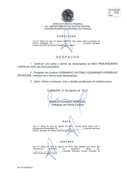 sEFlviço PÚBLico FEoEaAL MJ - DEPARTAMENTO DE POLICIA