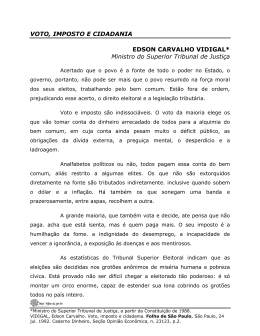 VOTO, IMPOSTO E CIDADANIA - BDJur