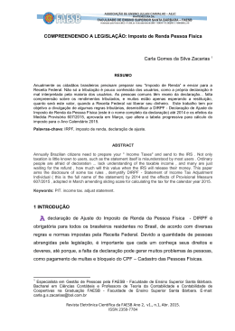 Imposto de Renda Pessoa F&iacute;sica Carla Gomes da Silva