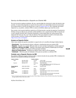 Servi&ccedil;o de Manuten&ccedil;&atilde;o e Suporte ao Cliente WD