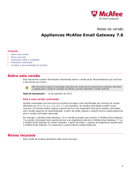 Appliances McAfee Email Gateway 7.6 Notas da versão