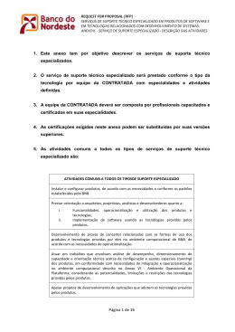 Servi&ccedil;o de Suporte T&eacute;cnico Especializado