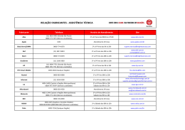 Lista de Assistências Técnica Telecom