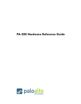 PA-200 Hardware Reference Guide