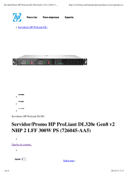 Servidor/Promo HP ProLiant DL320e Gen8 v2 E3-1220v3 1P 4GB