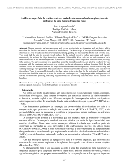 An&aacute;lise de superf&iacute;cie de tend&ecirc;ncia de vari&aacute;veis de solo como
