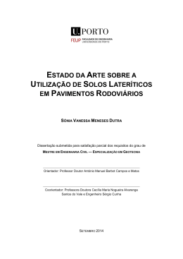 estado da arte sobre a utiliza&ccedil;&atilde;o de solos later&iacute;ticos em pavimentos