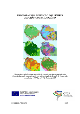proposta para defini&ccedil;&atilde;o dos limites geogr&aacute;ficos da amaz&ocirc;nia