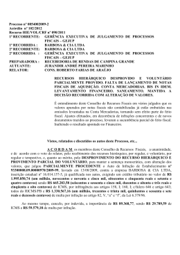 Processo nº 0854002009-2 Acórdão nº 102/2012 Recurso HIE/VOL