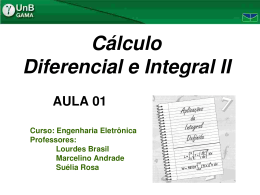 Cálculo Diferencial e Integral II AULA 01