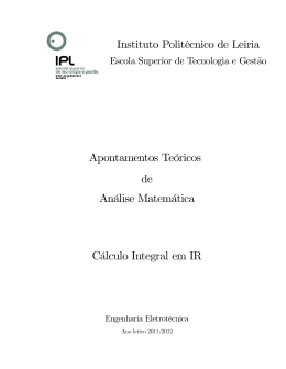 Instituto Polit&eacute;cnico de Leiria Apontamentos Te&oacute;ricos de An&aacute;lise