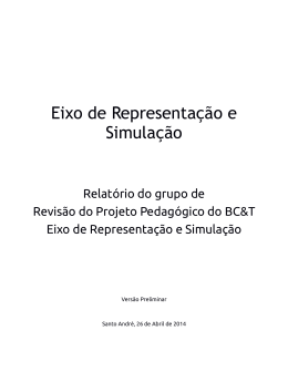 Eixo de Representa&ccedil;&atilde;o e Simula&ccedil;&atilde;o
