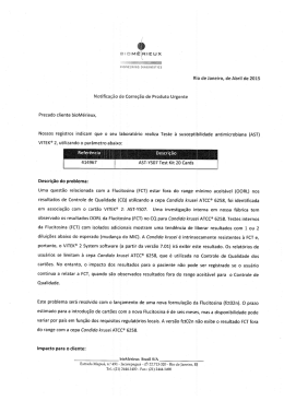 Notificação de Correção de Produto Urgente - Biomérieux