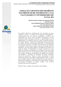 gera&ccedil;&atilde;o e destino dos res&iacute;duos eletr&ocirc;nicos de inform&aacute;tica