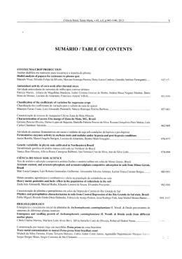 SUMÁRIO / TABLE OF CONTENTS