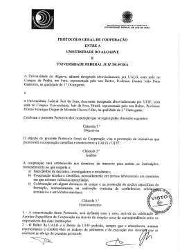 protocolo geral de cooperação entre a universidade do algarve