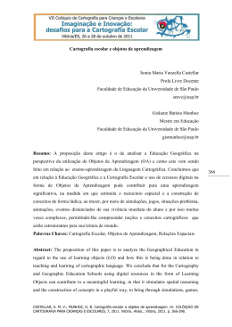 366 Cartografia escolar e objetos de aprendizagem Sonia Maria