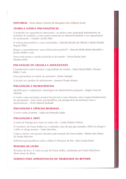 EDITORIAL ~ Sonia Maria Carneiro de Mesquita Lobo f