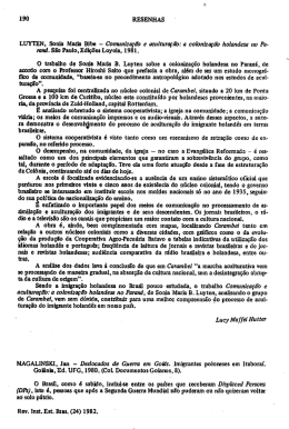 190 RESENHAS LUYTEN, Sonia Maria Bibe
